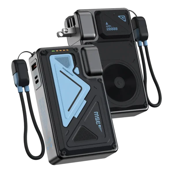 پاوربانک پاورولوژی مدل PPBMH104 ظرفیت ۲۰۰۰۰ میلی‌آمپر ساعت